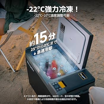 BougeRV 車載冷蔵庫用ポータブルバッテリー 220W BougeRV 車載冷蔵庫専用ポータブルバッテリー 220Wh | Bord du lac